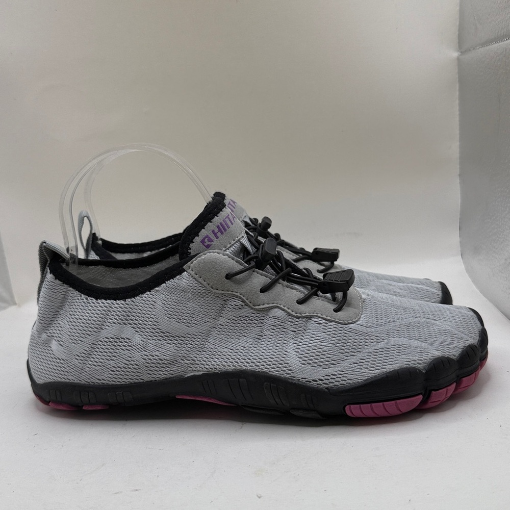 Hiitave Slip On Shoes Barefoot Water Beach Gray Pink Womens 8 8.5